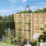 Garden Gear 1.7 / 2.2m Metal Obelisk Climbing Plant Support Frame Trellis NEW