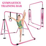 Kids Junior Gymnastics Bar Adjustable Horizontal High Bars Training For Home UK