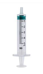 5 x BD 5ml Emerald Syringe Luer Slip Plunger DIY Craft Paint Baking Medical