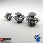 Mushroom Clusters Scatter Terrain Tabletop Gaming DnD 3D Print 32/28/20/15/10mm