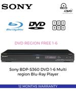 Sony BDP-S360 DVD Multi Region 1-6 Blu-ray Player Upscaling Dolby 12M Warranty