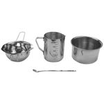 4 Set Stainless Steel Boiler Long Handle Wax Melting Pot Pitcher
