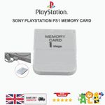 PS1 MEMORY CARD 1MB FOR SONY PLAYSTATION 1 PSX ONE 15 BLOCKS 