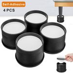 4X Heavy Duty Bed Risers Feet Round Leg Lift Furniture Extra Chair Raisers Stand