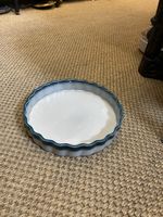 Vintage Wedgwood Blue Pacific Ceramic Oven-to-Tableware Flan Quiche Dish 9.5"