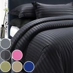 Egyptian Stripe Duvet Quilt Covers Luxury Bedding Set Single Double King Size Uk