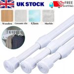 Telescopic Net Voile Tension Curtain Rail Pole Rod Rods Extendable Spring Loaded