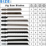 52PCS Jig Saw Blade Set Shank Wood & Metal fit Bosch, Dewalt, Makita PA~