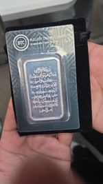 AYAT UL KURSI Silver Bar 100g .999 Fine Silver, Sealed in Assay Card mint 