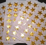 Gold Stars Stickers - Self Adhesive Shiny Metallic Foil - School Reward Sticker