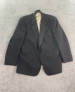 Vintage Chaps Ralph Lauren Tuxedo Jacket 48 L Wool Black Wedding Formal Designer