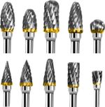 10pcs Tungsten Carbide Burr for Dremel Rotary Cutter Bits Wood Metal Engraving