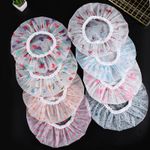 4 X Elastic Waterproof Shower Cap Hat Bath Head Hair Cover Salon Shower Cap