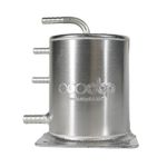 OBP Aluminium Lightweight Fuel Swirl Pot - 1 Litre, 10mm In / 13mm Out Push On