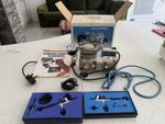 SPARMAX Mini Airbrush Compressor Kit with 2 Airbrushes