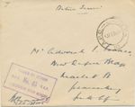 SOUTH AFRICA 1941 "A.P.O. - U - M.P.K. / 10" very rare K2 on superb Fieldpost Cv