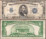 USA. Silver Certificate $5, series 1934A (WPM 414Aa) G61623998A  Crisp F-VF.