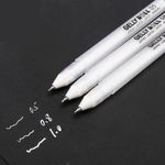Sakura Gelly Roll White Gel Pen 0.5mm 0.8mm 1.0mm Highlight Pen Black Paper Art