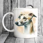 Whippet Mug, watercolour Pet Dog - Ideal Gift, Present