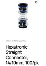 Hexatronic Straight Connector, 14/10mm, 100/pk NPA 10201/14