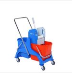 Kentucky Double Mop Bucket Trolley, Separate Dirty / Clean Bucket, Hygienic