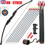 40LB 51'' Archery Takedown Recurve Bow Arrow Set Beginner Adult Hunt Practice UK