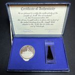1975 First North Sea Oil Sterling Silver Medal and Sample With Case and COA 41g