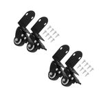 4Pcs Heavy Duty Polyurethane Fixed Casters for Furniture with Locking Brake