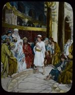 JESUS AMONG THE DOCTORS C1900 Magic Lantern Slide RELIGION CHRISTIANITY