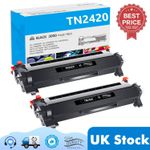 2 Black Toner fits for Brother TN2420 MFC-L2710DW HL-L2350DW L2310D DCP-L2530DW