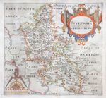 BUCKINGHAMSHIRE Original early map by William Hole c1607