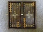WWII Italian POW Handmade Backgammon Set Kiora Hall Stockton Folk Art c1940s