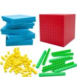 Base Ten Blocks Set – 121 pcs Maths Counting Cubes for Kids for KS1/KS2 Learning