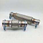 Exhaust Flexi Joint Stainless or Mild Steel Flex Pipes Downpipe Clamp on De-Cat