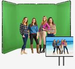 GSKAIWEN 7.87ft x 13.12ft Portable Large Chromakey Green Screen Backdrop with S