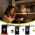 1X Library Lantern-Decorative Bookshelf Lighting, Vintage Fantasy Book Nook Lamp