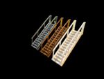 Model stairs with attached handrail, oo o g gauge