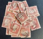 Sg40 1d Penny Red Stars x25 Good Used (Lot 2475)