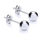 925 Sterling Silver Ball Stud Earrings Pair 3mm 4mm 5mm 6mm 7mm 8mm