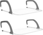 5 Bar Radiator Clothes Drying Rack Foldable Clothes Drying Rack - 2 Pack