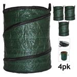 Collapsible Garden Bag Large Carry Handles Waste Bin Refuse Sack 90L x 4