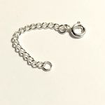 Sterling Silver Strong Curb Extender / Safety Chain - 1 Clasp 1" to 4"