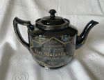 Queen Victoria Teapot - Commemorative of Her 60 Years Reign. Black & Gold