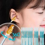 24pcs/Box Sticky Ear Swabs Soft Earwax Cleaner Remover Sticks Home Use Wax Clean