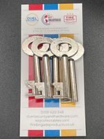 Fire Brigade Products FB11 Fire Brigade Genuine Silver Padlock Key Pack of 5