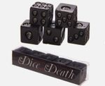 Black Skull Skeleton Dice Skulls & Roses Gift Set Pack of 5 Dice - Resin Gothic