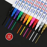 12x Colours Paint Marker Pen Waterproof Oil Markers Car Tyre Metal Permanent