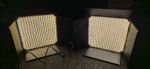 Unbranded pair of Bi colour 1x1 LED light panels