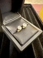 Oval Cut 1.0ct Diamond Earrings Gold