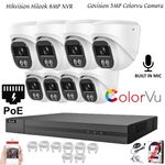 8MP HIKVISION CCTV 8MP 4K NVR 5MP COLORVU IP POE OUTDOOR AUDIO CAMERA SYSTEM KIT
